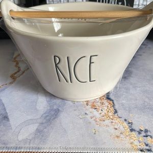 RAE DUNN rice bowl with chopsticks